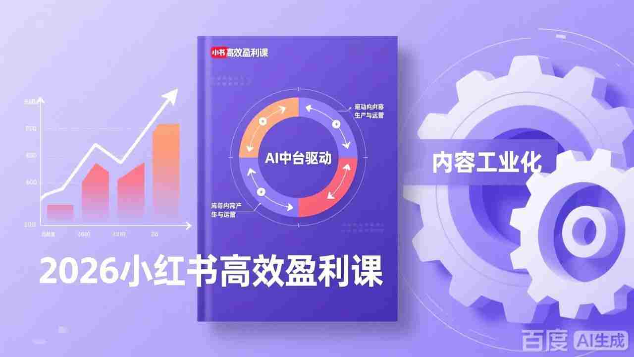（17291期）2026小红书高效盈利课，流量双引擎+内容工业化+AI中台驱动，构建可复制的千万级营收模型-湘创网