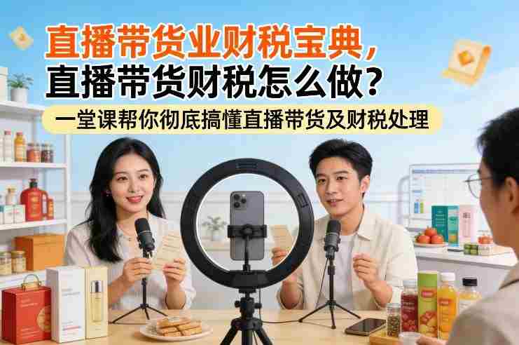 直播带货业财税宝典，直播带货财税怎么做？一堂课帮你彻底搞懂直播带货及财税处理-湘创网
