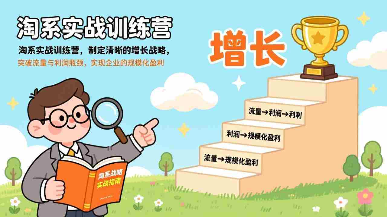 （17281期）淘系实战训练营，制定清晰的增长战略，突破流量与利润瓶颈，实现企业的规模化盈利-湘创网