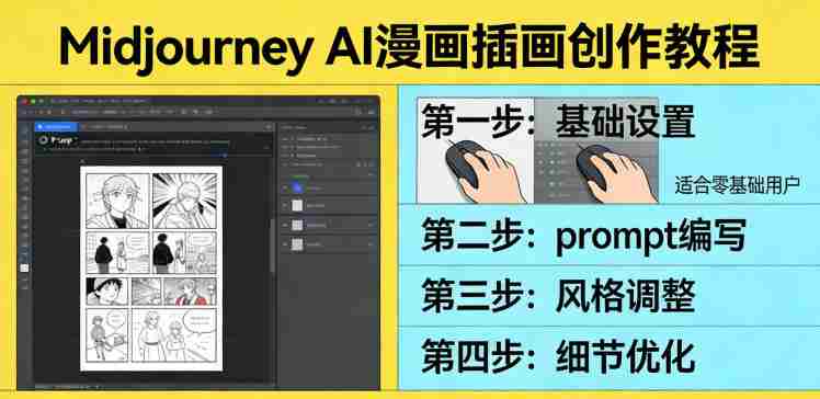利用Midjourney AI人工智能轻松创作漫画插画教程，零基础创作完整漫画插画-湘创网