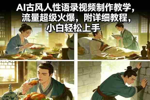 AI古风人性语录视频制作教学，流量超级火爆，附详细教程，小白轻松上手-湘创网