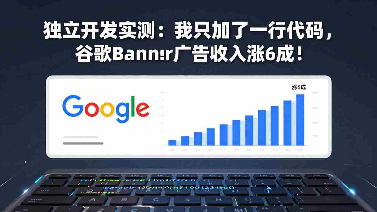 （17574期）付费文章：独立开发实测：我只加了一行代码，谷歌Banner广告收入涨6成！-湘创网