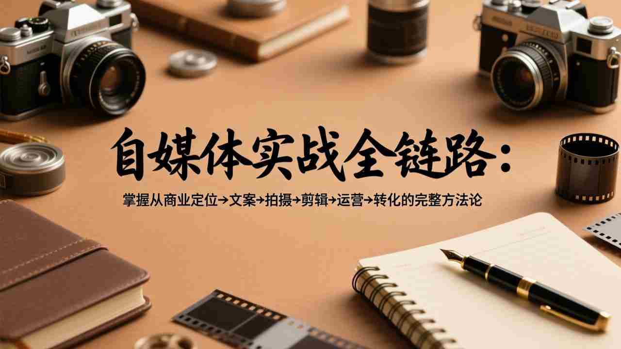 （17586期）自媒体实战全链路：掌握从商业定位→文案→拍摄→剪辑→运营→转化的完整方法论-湘创网
