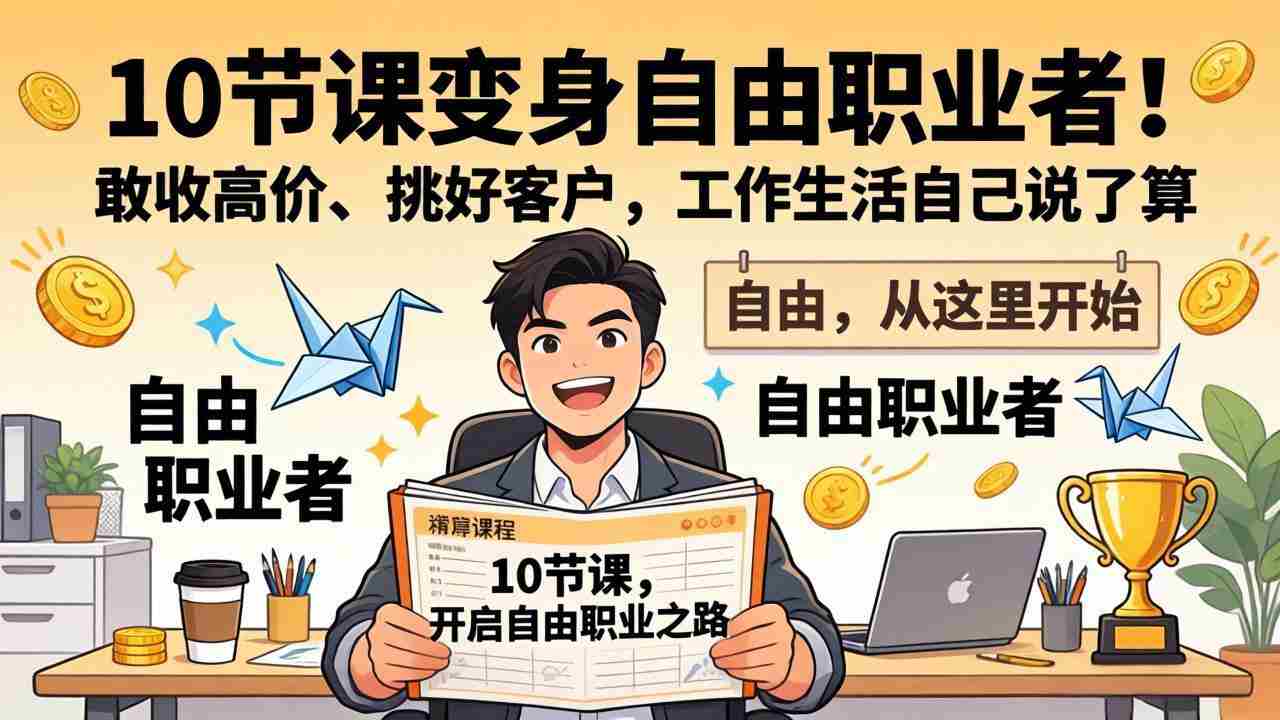 （17663期）10 节课变身自由职业者！敢收高价、挑好客户，工作生活自己说了算-湘创网