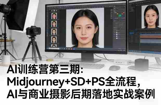 AI训练营第三期:Midjourney+SD+PS全流程,AI与商业摄影后期落地实战案例