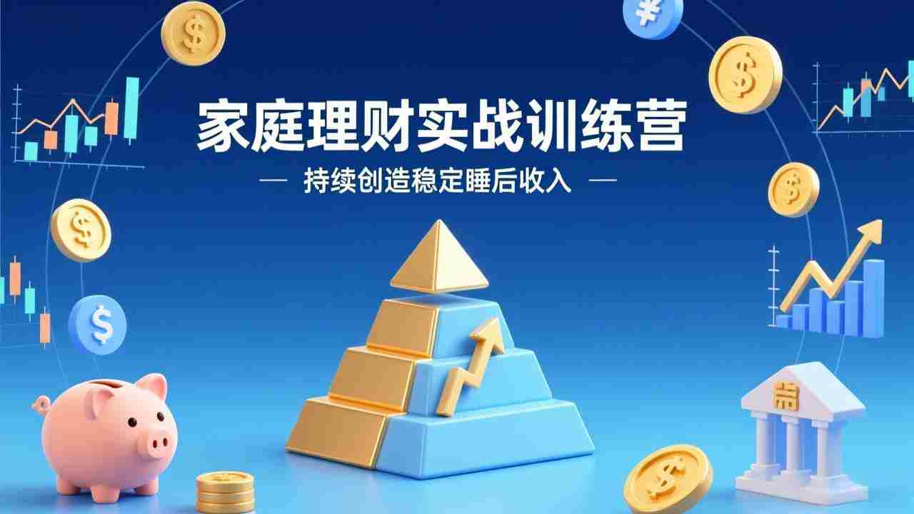 （17486期）家庭理财实战训练营：从0到1建体系，三阶进阶层层递进，助你持续创造稳定睡后收入-湘创网