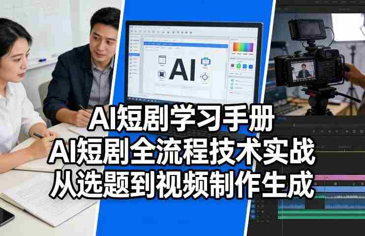 AI短剧学习手册,AI短剧全流程技术实战,从选题到视频制作生成