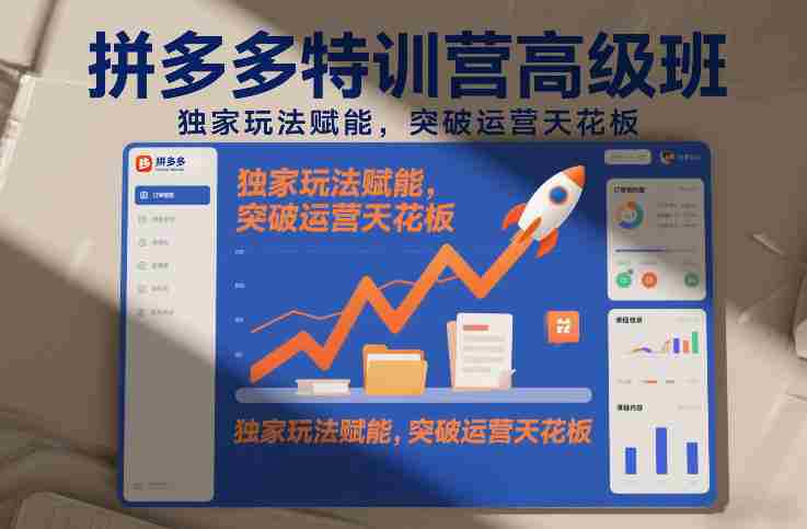 拼多多特训营高阶班，独家玩法赋能，突破运营天花板（更新26年3月27日）-湘创网