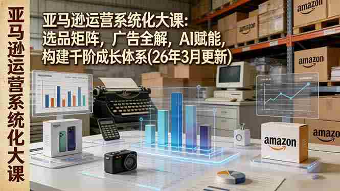 （17622期）亚马逊运营系统化大课：选品矩阵，广告全解，AI赋能，构建千阶成长体系(26年3月更新)-湘创网