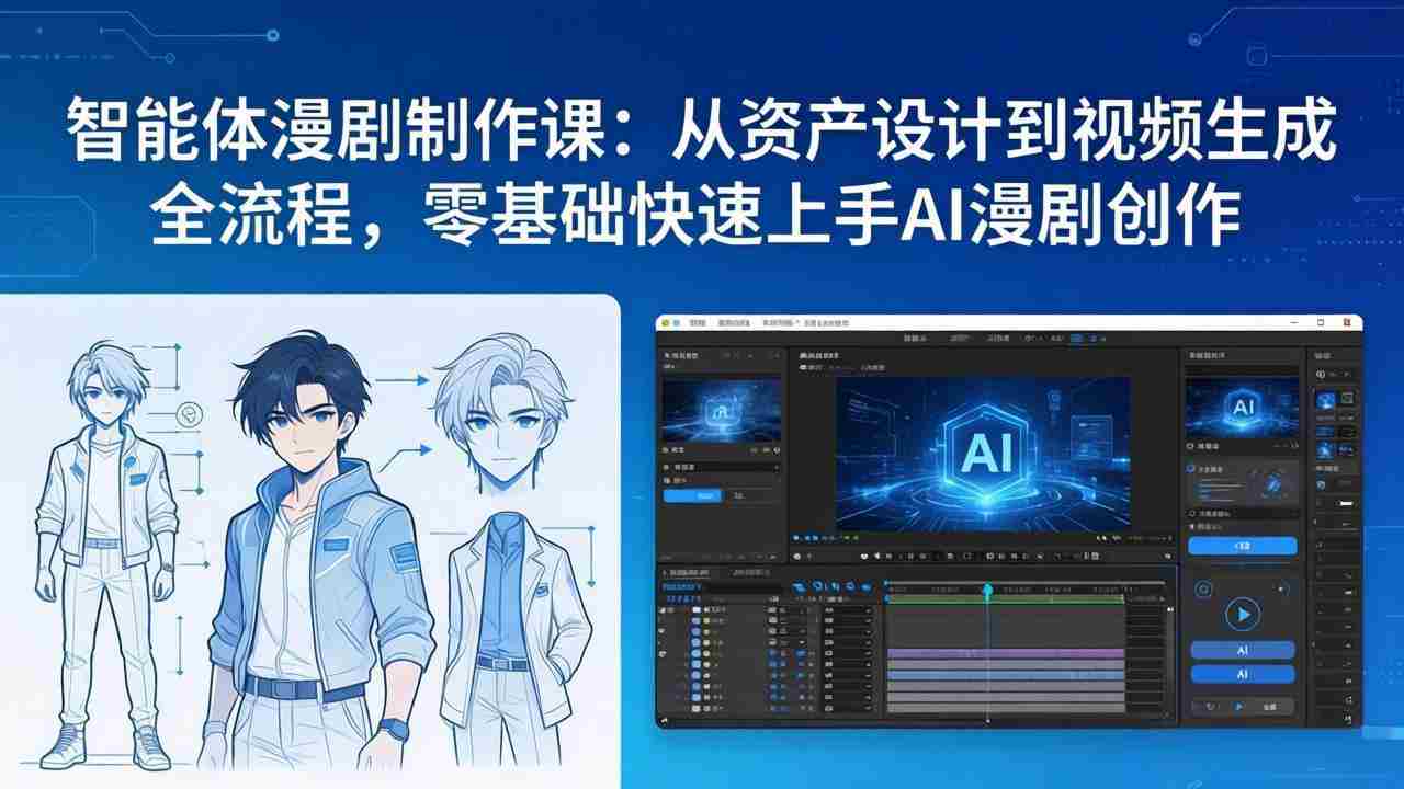（17709期）智能体漫剧制作课：从资产设计到视频生成全流程，零基础快速上手AI漫剧创作-湘创网