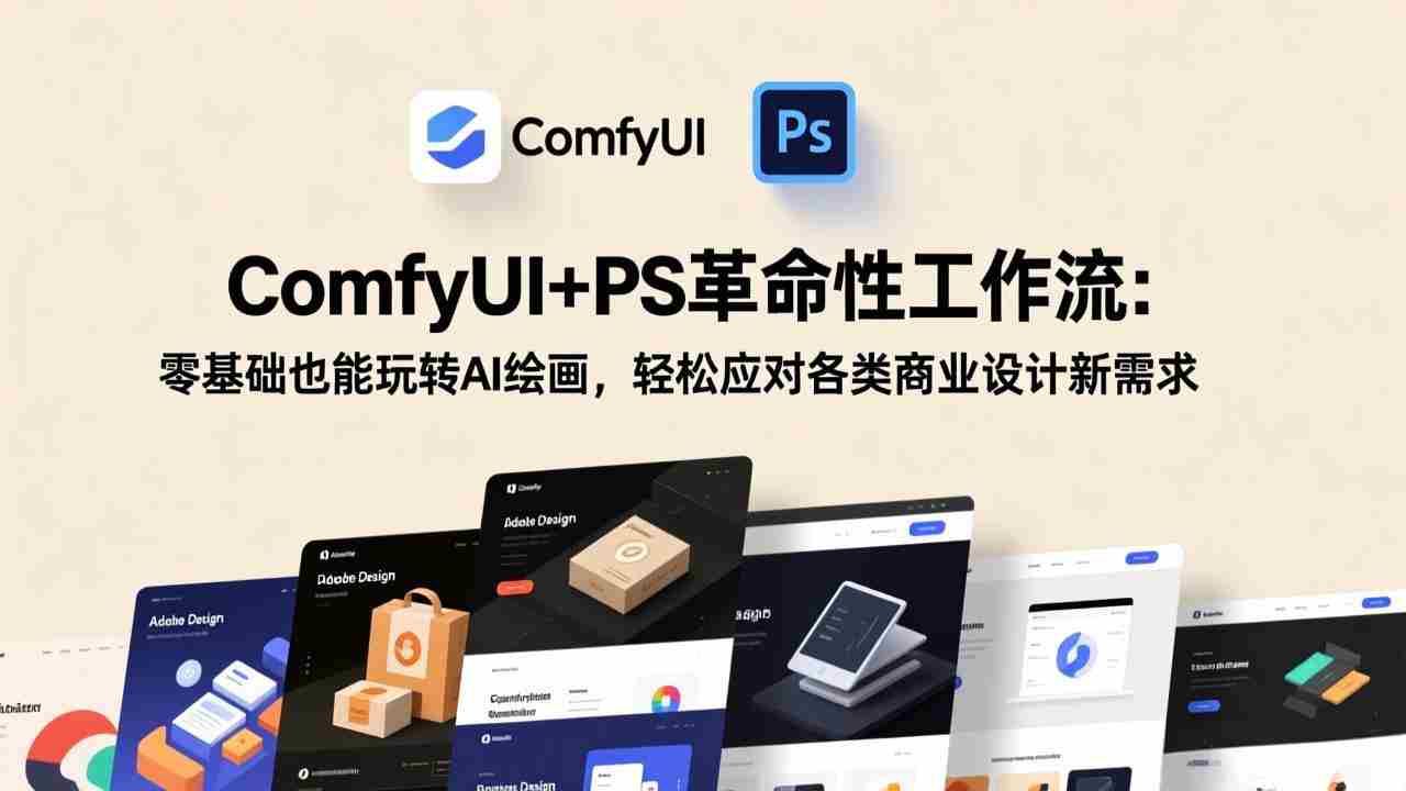 （17512期）ComfyUI+PS革命性工作流：零基础也能玩转AI绘画，轻松应对各类商业设计新需求-湘创网