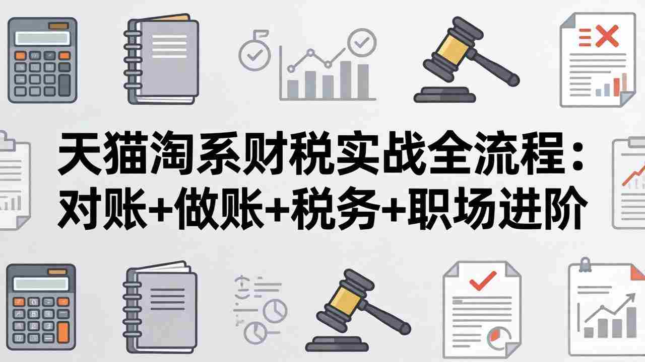 （17676期）天猫淘系财税实战全流程：对账+做账+税务+职场进阶，手把手吃透平台财税每一环-湘创网