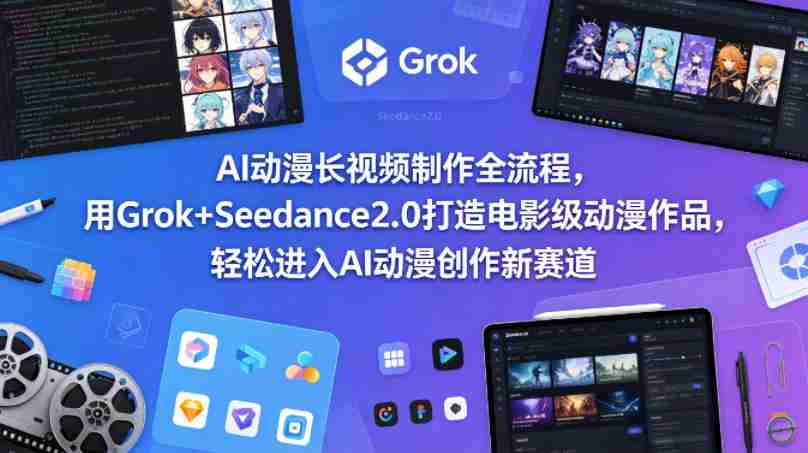 AI动漫长视频制作全流程，用Grok+Seedance2.0打造电影级动漫作品，轻松进入AI动漫创作新赛道-湘创网