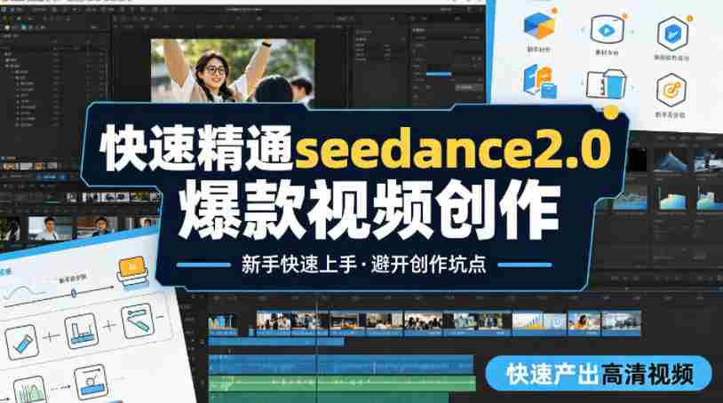 快速精通seedance2.0爆款视频创作，快速产出高清视频，避开大量创作坑点，新手也能快速上手-湘创网