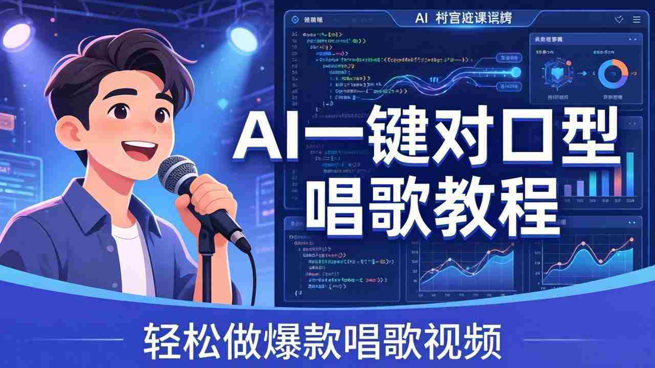 （18118期） AI一键对口型唱歌教程：零基础也能学，素材准备+模型训练+音色转换，轻松做爆款唱歌视频-湘创网