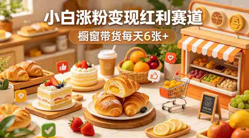 AI美食定格动画视频，小白涨粉变现红利赛道，橱窗带货每天6张+-湘创网