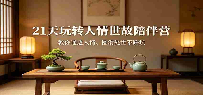 21天玩转人情世故陪伴营：教你通透人情、圆滑处世不踩坑-湘创网