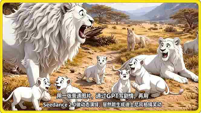 （18137期）用一张普通图片，通过GPT写剧情，再用Seedance 2.0做动态演绎，居然能生成迪士尼风格搞笑动画-湘创网