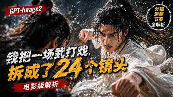 （18212期）用GPT-Image2，把一段武打对决拆成24个连续镜头，从人物建立、动作衔接、运镜节奏，到情绪爆发-湘创网