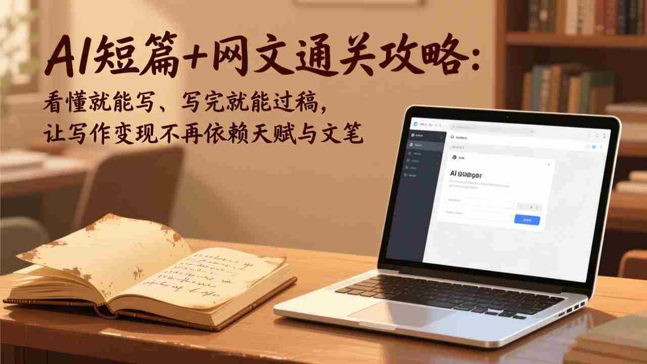 （18064期）AI短篇+网文通关攻略-更新4月：看懂就能写、写完就能过稿，让写作变现不再依赖天赋与文笔-湘创网
