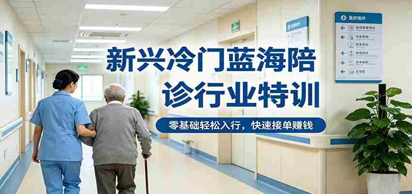 新兴冷门蓝海陪诊行业特训，零基础轻松入行，快速接单赚钱-湘创网