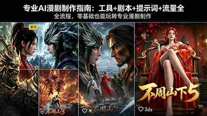 （18190期）专业AI漫剧制作指南：工具+剧本+提示词+流量全流程，零基础也能玩转专业漫剧制作-湘创网