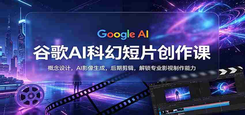 谷歌AI科幻短片创作课：概念设计，AI影像生成，后期剪辑，解锁专业影视制作能力-湘创网
