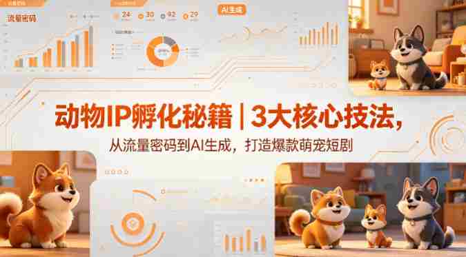 动物IP孵化秘籍｜3大核心技法，从流量密码到AI生成，打造爆款萌宠短剧-湘创网