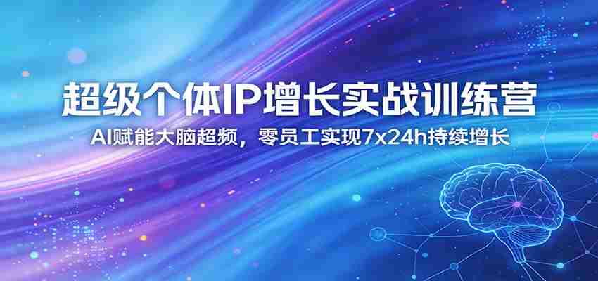 超级个体IP增长实战训练营：AI赋能大脑超频，零员工实现7x24h持续增长（更新）-湘创网