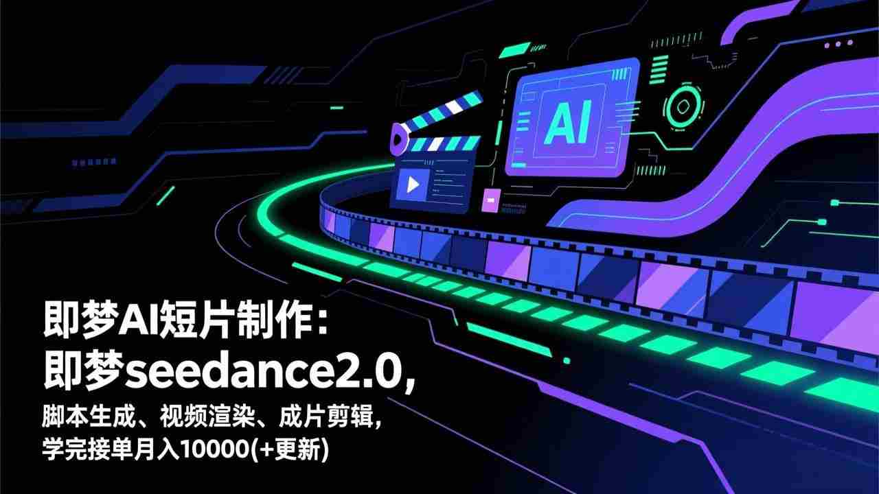 （17969期）即梦AI 短片制作(更新)：即梦seedance2.0，脚本生成、视频渲染、成片剪辑，学完接单月入10000+-湘创网