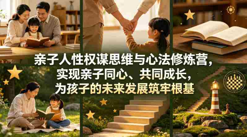 亲子人性权谋思维与心法修炼营，实现亲子同心、共同成长，为孩子的未来发展筑牢根基【音频】-湘创网