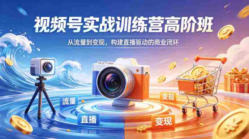 视频号实战训练营高阶班，从流量到变现，构建直播驱动的商业闭环（26年4月）-湘创网