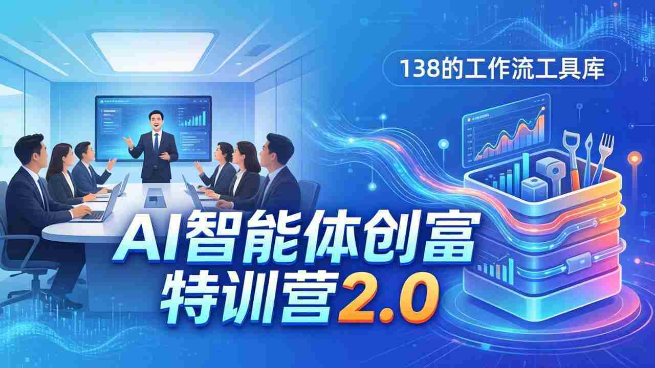 （17833期）AI智能体创富训练营2.0：3天闭门直播+视频课+工具库，从0到1搭建智能体附138个工作流-湘创网