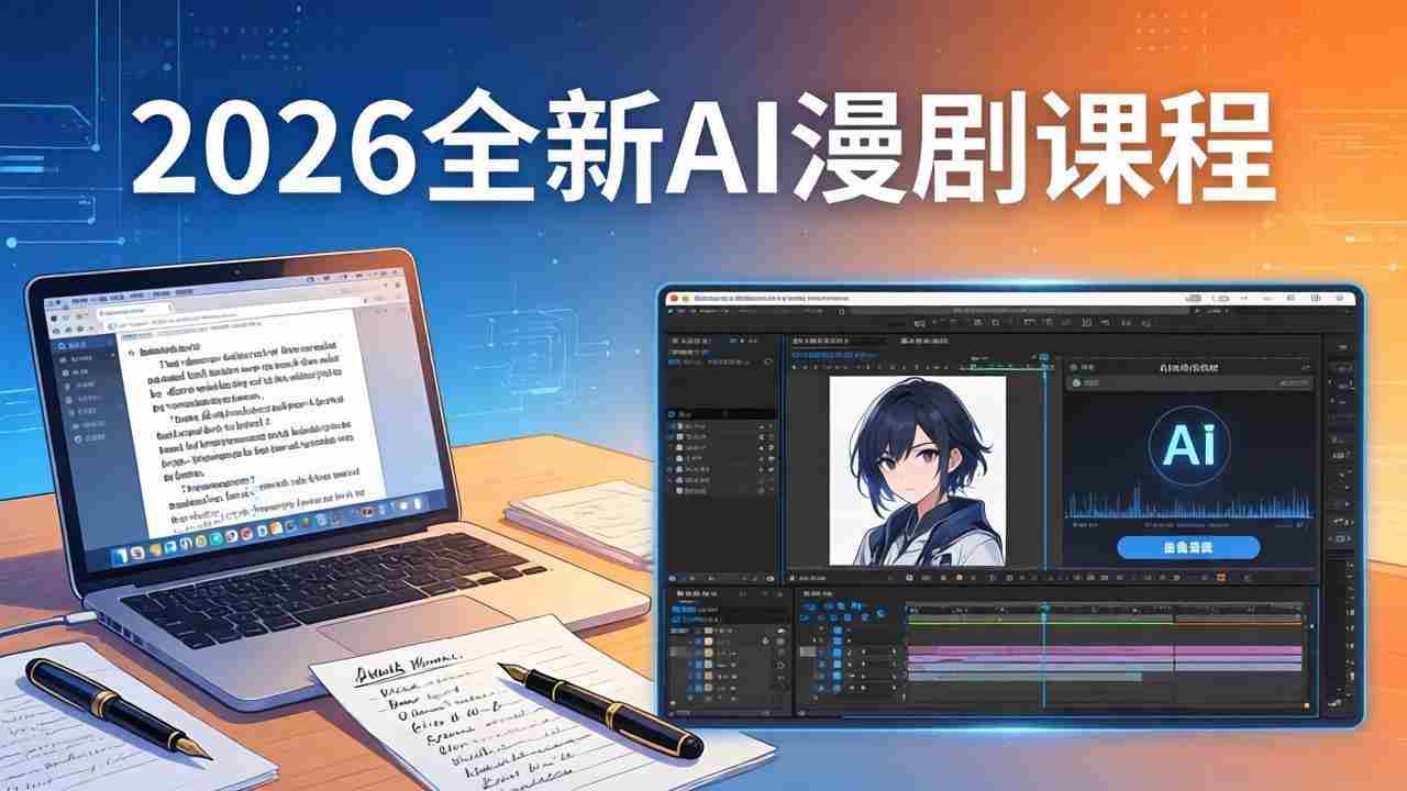 （17893期）2026全新AI漫剧课程：覆盖创作全链路，教你写作分镜剪辑配音一站式打造漫剧作品-湘创网
