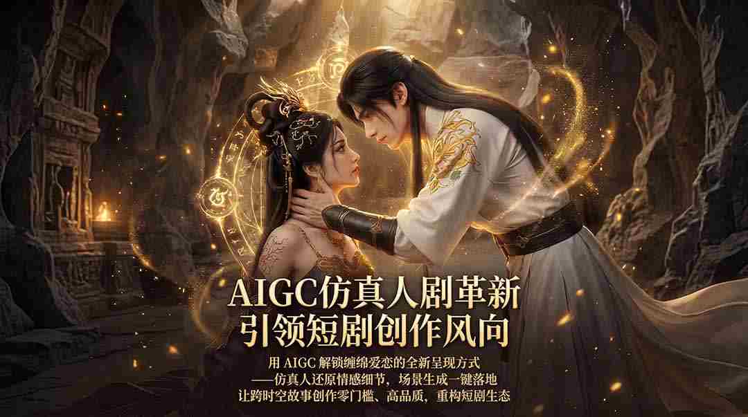 （18199期）AIGC 仿真人短剧创作革新，解锁仙侠爱恋全新呈现，一键出高质场景，零门槛打造爆款剧集-湘创网