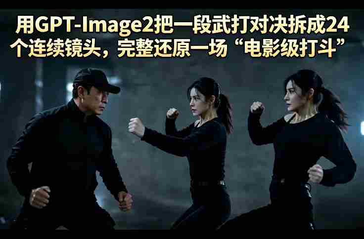 用GPT-Image2把一段武打对决拆成24个连续镜头，完整还原一场“电影级打斗”-湘创网