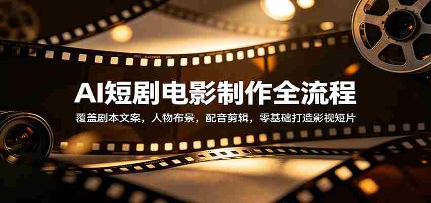 AI短剧电影制作全流程：覆盖剧本文案，人物布景，配音剪辑，零基础打造影视短片-湘创网