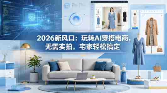 2026新风口：玩转AI穿搭电商，无需实拍，宅家轻松搞定-湘创网