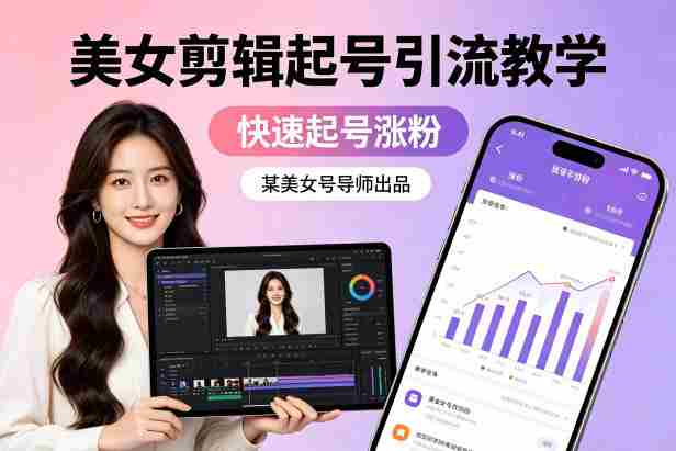 某美女号导师出品：美女剪辑起号引流教学，快速起号涨粉-湘创网