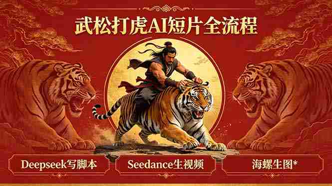 （18370期）武松打虎AI短片全流程：Deepseek写脚本+Seedance生视频+海螺生图-湘创网