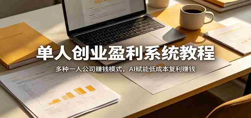 单人创业盈利系统教程：多种一人公司赚钱模式，AI赋能低成本复利赚钱-湘创网