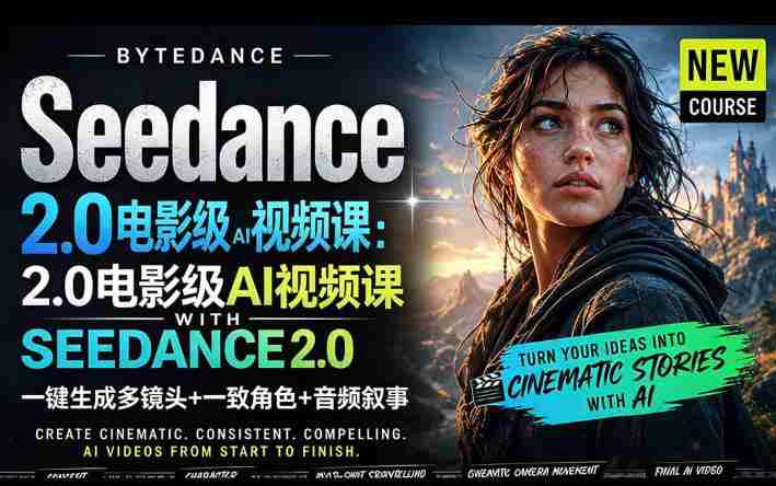 字节跳动的Seedance 2.0 AI电影视频生成制作教程,一键生成多镜头+一致角色+音频叙事-中英字幕
