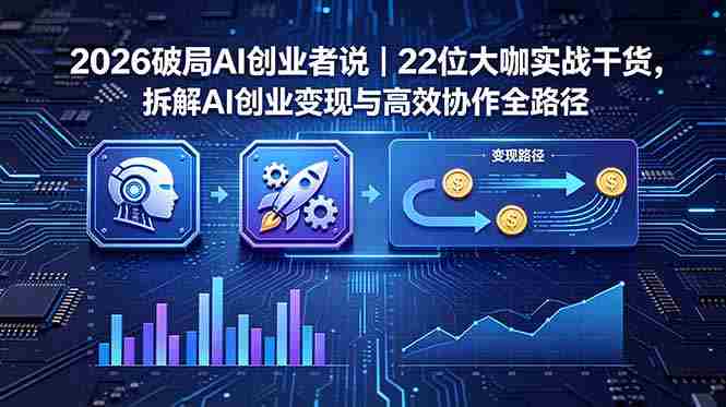 （18628期）2026 破局 AI 创业者说｜22 位大咖实战干货，拆解 AI 创业变现与高效协作全路径-湘创网