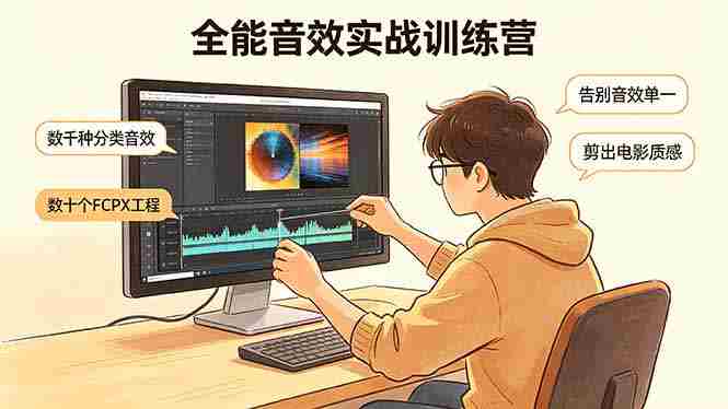（18287期）全能音效实战训练营：数千种分类音效+数十个FCPX工程，告别音效单一，剪出电影质感-湘创网