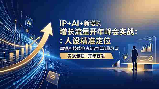 （18530期） IP+AI+新增长 流量开年 峰会实战：人设精准定位 掌握AI技能抢占新时代流量风口-湘创网