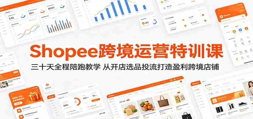 Shopee跨境运营特训课：三十天全程陪跑教学，从开店选品投流打造盈利跨境店铺-湘创网