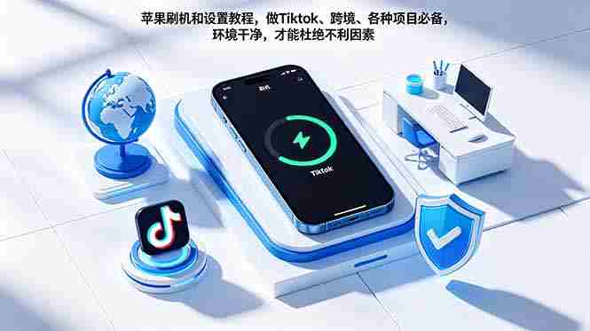 （18558期）苹果刷机和设置教程，做Tiktok、跨境、各种项目必备，环境干净，才能杜绝不利因素-湘创网