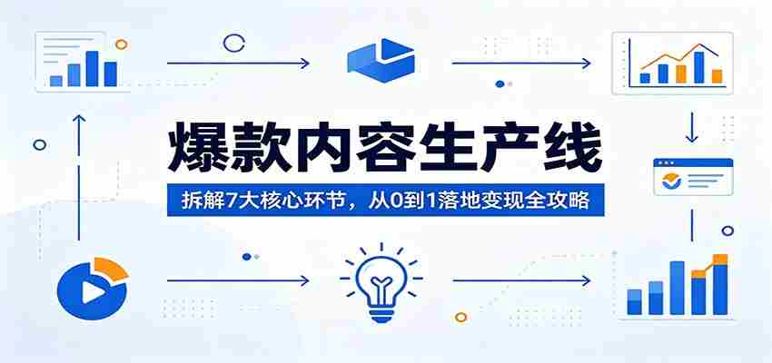 爆款内容生产线：拆解7大核心环节，从0到1落地变现全攻略-湘创网