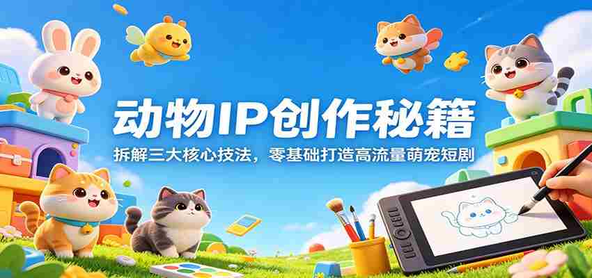 动物IP创作秘籍：拆解三大核心技法，零基础打造高流量萌宠短剧-湘创网