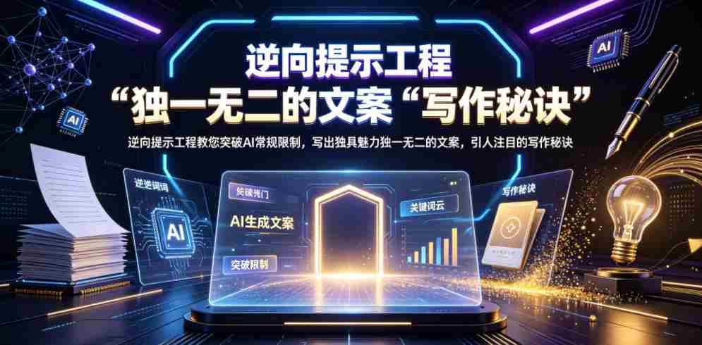 逆向提示工程教您突破AI常规限制，写出独具魅力独一无二的文案，引人注目的写作秘诀【原创双语字幕】-湘创网